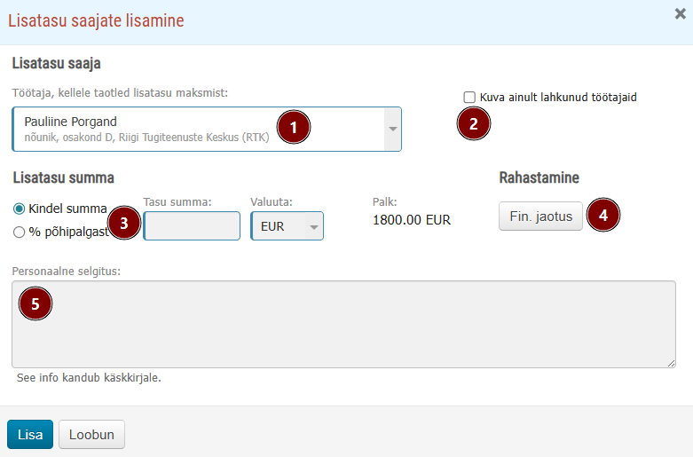 Ühe töötaja lisamine
